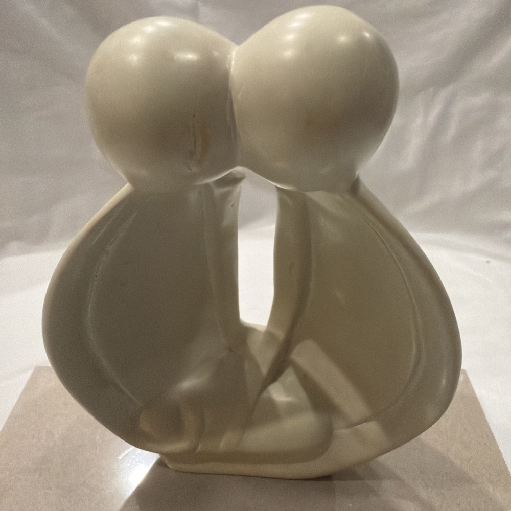 Soapstone Family Sculpture Couple‎ Holding Baby Abstract Modern Figurine Decor